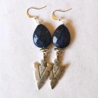 Bje 010 boucles oreilles egyptienne orientales lapis lazuli 70mm 12gr argent925 5 
