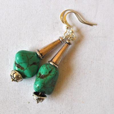 Bje 011 boucles oreilles egyptienne orientales turquoise 60mm 8gr argent925 1