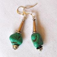 Bje 011 boucles oreilles egyptienne orientales turquoise 60mm 8gr argent925 3 