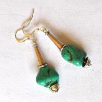 Bje 011 boucles oreilles egyptienne orientales turquoise 60mm 8gr argent925 5 