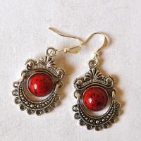 Bje 012 boucles oreilles egyptienne orientales jaspe rouge 50mm 8gr argent925 3 