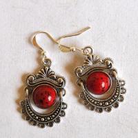 Bje 012 boucles oreilles egyptienne orientales jaspe rouge 50mm 8gr argent925 4 