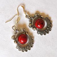 Bje 012 boucles oreilles egyptienne orientales jaspe rouge 50mm 8gr argent925 5 