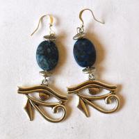 Bje 013 boucles oreilles egyptienne orientales lapis lazuli 70mm 14gr argent925 1