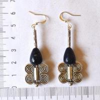 Bje 015 boucles oreilles egyptienne orientales lapis lazuli 60mm 11gr argent925 2 