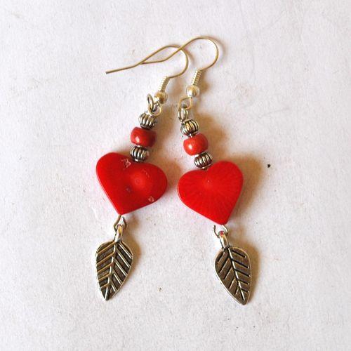 Bje 020 boucles oreilles egyptienne orientales corail 70mm 15gr argent925 3
