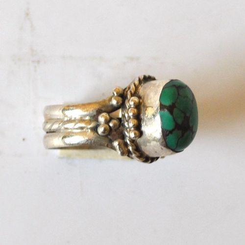 Bje 036 bague egyptienne t54 8x12mm turquoise argent ethnique orientales egyptiennes 9gr 2