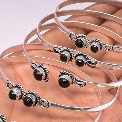 Bje 041 bracelet torque 11gr onyx noir 2x8mm egypte ancienne argent 925 4 