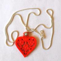 Bje 048 collier parure pendant egyptien coeur osiris 8x12mm argent 5