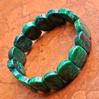 Bje 063 bracelet 32gr malachite verte 15x18mm achat vente bijoux argent 925 ethnique 1