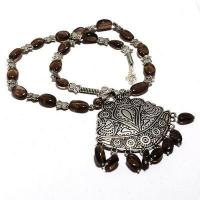 Bje 064 collier egyptien oeil de tigre pendentif 63gr argent 925 vente bijoux ethnique 1 