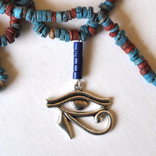 Bje 067 colleur sautoir egyptien oeil horus argent ethnique 4 