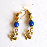 Bma 004 collier boucles pendants oreilles lapis lazuli bronze dore 56gr 2 