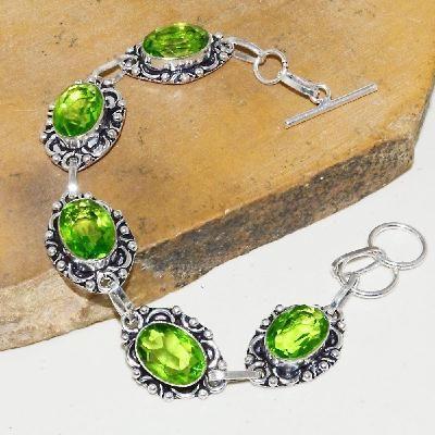 Bra 003a bracelet peridot 22gr 10x15mm achat vente bijou ethnique argent 925