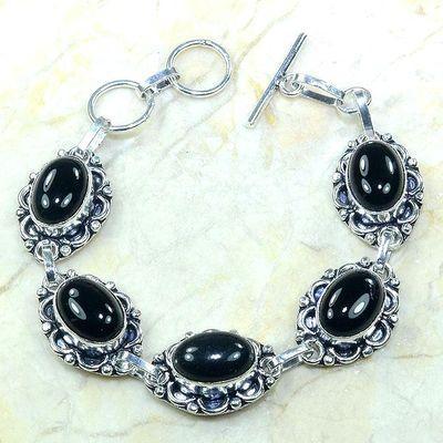 Bra 007a bracelet gothique onyx noir 24gr achat vente bijou argent 925