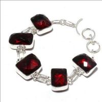 Bra 009a bracelet grenat 33gr 15x20mm achat vente bijou ethnique argent 925