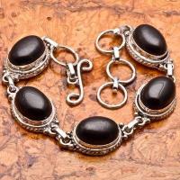 Bra 016c bracelet onyx noir 10x14mm 20gr argent 925