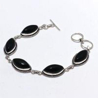 Bra 019b bracelet onyx noir 19gr 10x20mm achat vente bijou ethnique argent 925