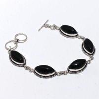 Bra 019d bracelet onyx noir 19gr 10x20mm achat vente bijou ethnique argent 925