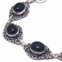 Bra 022a bracelet onyx noir 19gr 10x15mm achat vente bijou ethnique argent 925