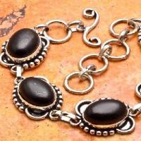 Bra 023a bracelet onyx 10x15mm 23gr noir argent 925