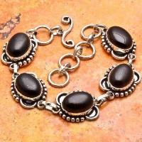 Bra 023b bracelet onyx 10x15mm 23gr noir argent 925