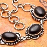 Bra 023c bracelet onyx 10x15mm 23gr noir argent 925