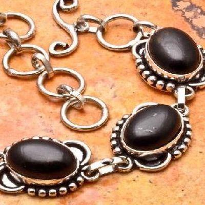 Bra 023d bracelet onyx 10x15mm 23gr noir argent 925