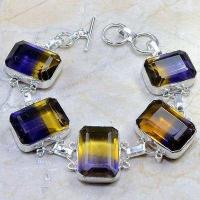 Bra 027b bracelet ametrine 15x20mm 42gr bijou argent 925