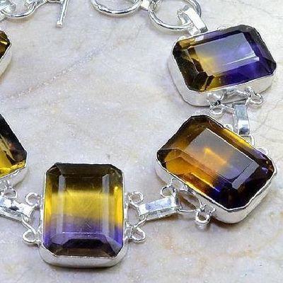 Bra 027a bracelet ametrine 15x20mm 42gr bijou argent 925