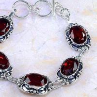 Bra 034d bracelet grenat garnet lithotherapie gemme argent 925 23gr 10x15mm bijou