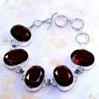 Bra 035b bracelet grenat garnet lithotherapie gemme argent 925 41gr 18x20mm bijou