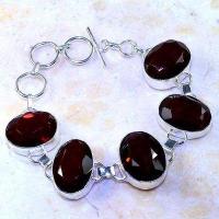 Bra 035c bracelet grenat garnet lithotherapie gemme argent 925 41gr 18x20mm bijou