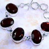 Bra 035d bracelet grenat garnet lithotherapie gemme argent 925 41gr 18x20mm bijou