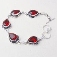 Bra 037a bracelet grenat 10x15mm 17gr achat vente bijou ethnique argent 925