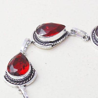 Bra 037a bracelet grenat 10x15mm 17gr achat vente bijou ethnique argent 925