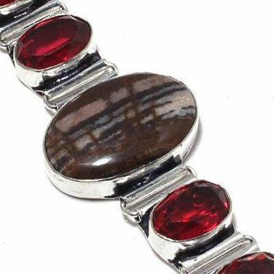 Bra 041d bracelet grenat 27gr ovale 10x15mm jaspe achat vente bijou ethnique argent 925