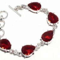 Bra 042a bracelet grenat 15gr poire 10x15mm achat vente bijou ethnique argent 925