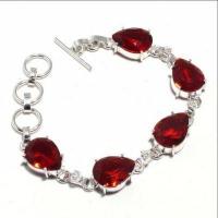 Bra 042c bracelet grenat 15gr poire 10x15mm achat vente bijou ethnique argent 925