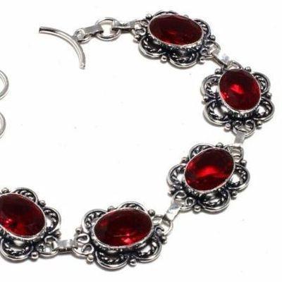 Bra 043a bracelet grenat 18gr 10x15mm achat vente bijou ethnique argent 925