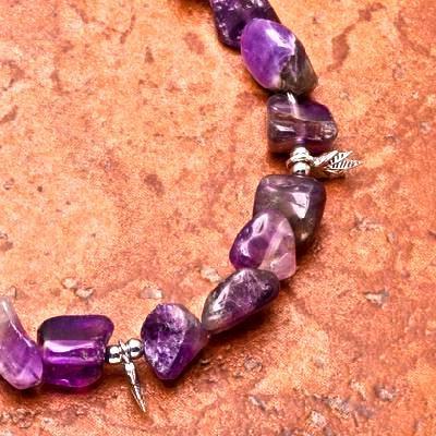 Bra 049d bracelet amethyste ethnique 10x15mm polies 24gr argent 925