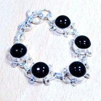 Bra 050a bracelet onyx noir 10mm 20gr argent 925