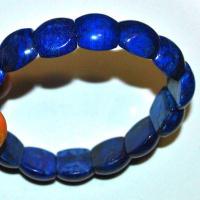Bra 053f bracelet lapis lazuli afghanistan 14x18mm 50gr