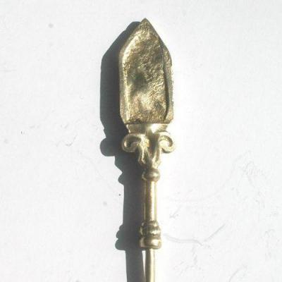 Brz 001 stylet bronze antique grec gallo romain 43gr 150x25x4mm 1 