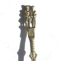 Brz 003 cuillere louche bronze antique grec gallo romain 87gr 180x50x20mm 4 