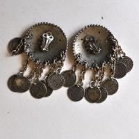 Bty 002 boucles oreilles clip turkmen yemen 40mm 48gr 70mm argent ethnique 4 