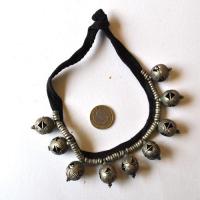 Bty 005 collier parure turkmen yemen 42cm 58gr 9perles 18x20mm argent ethnique 3 
