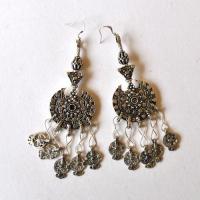 Bty 008 boucles oreilles turkmen yemen 48cm 194gr perles 70x90mm argent ethnique 2 