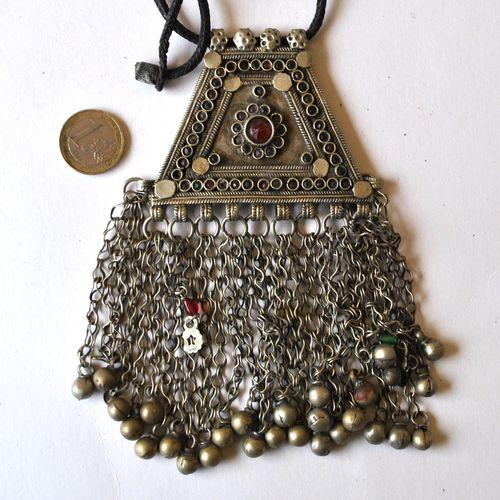 Bty 009 collier parure turkmen yemen 60 cm 118gr perles 150x80x60mm argent ethnique 3 