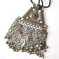 Bty 009 collier parure turkmen yemen 60 cm 118gr perles 150x80x60mm argent ethnique 4 